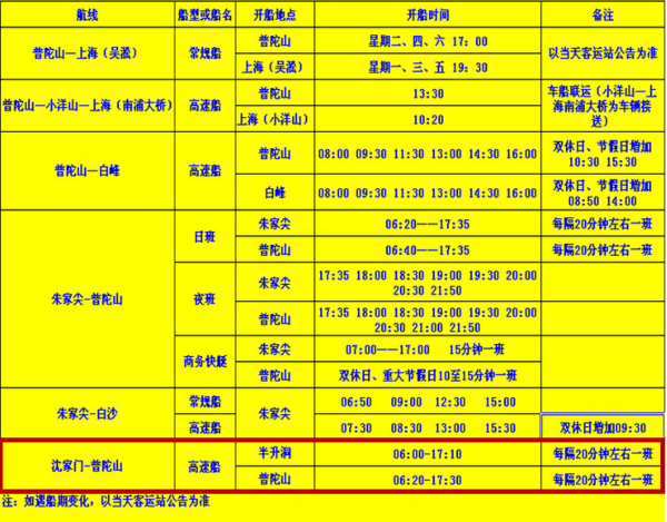 上海至普陀山轮渡时间表_上海至普陀山轮渡时间表和票价